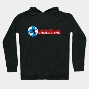 Aerospace engineering text, aeronautical logo Hoodie